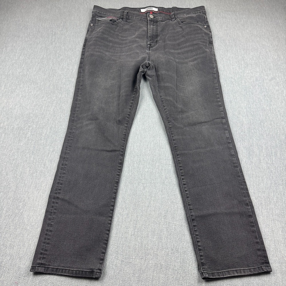 Tommy Hilfiger Jeans Mens 38x32 Fits 38x31 Black Straight Leg Denim Classic‎